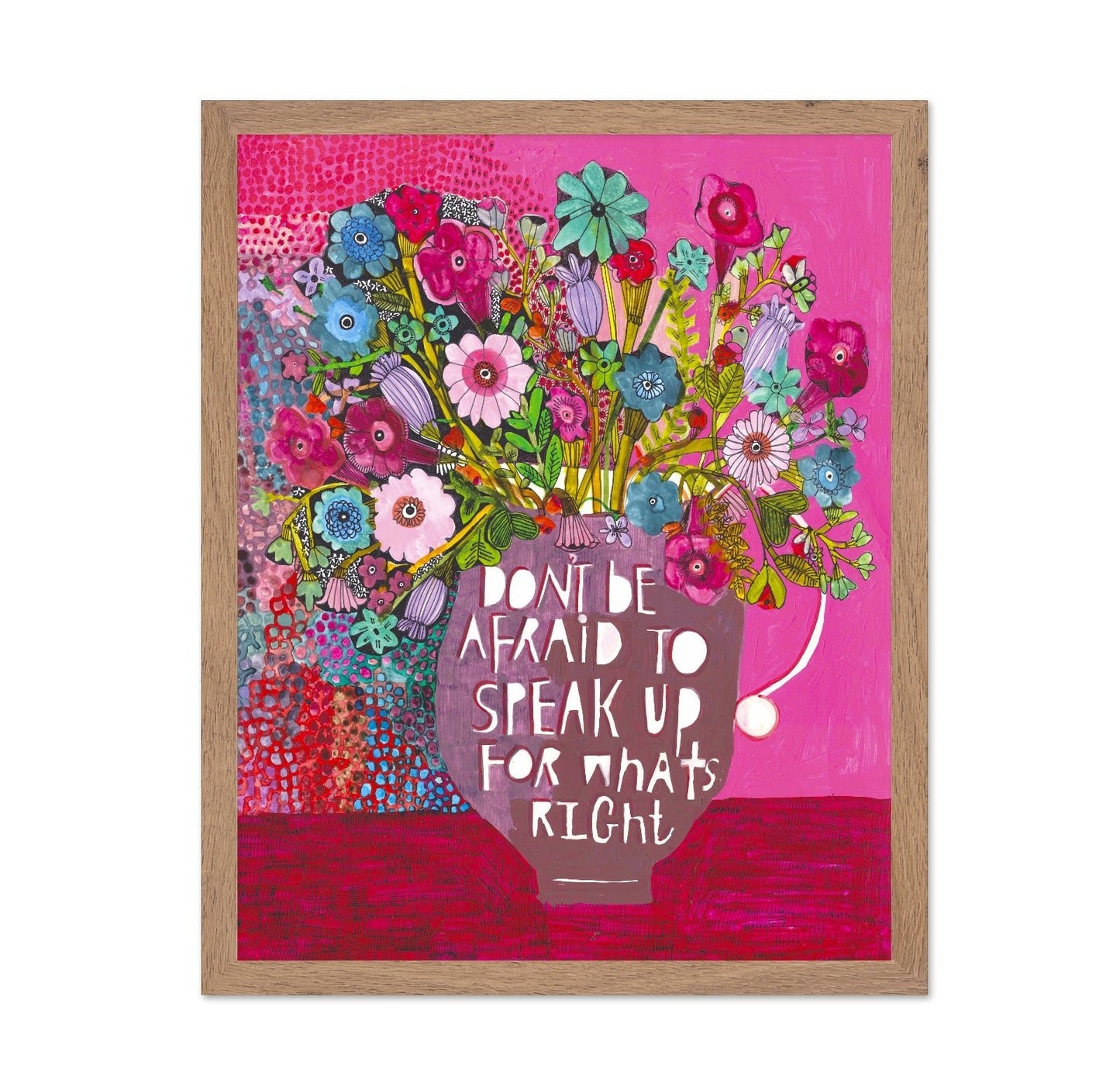 Speak Up Floral Quote