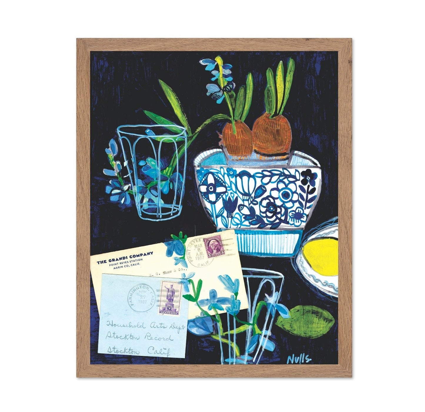 Blue Botanical Still Life