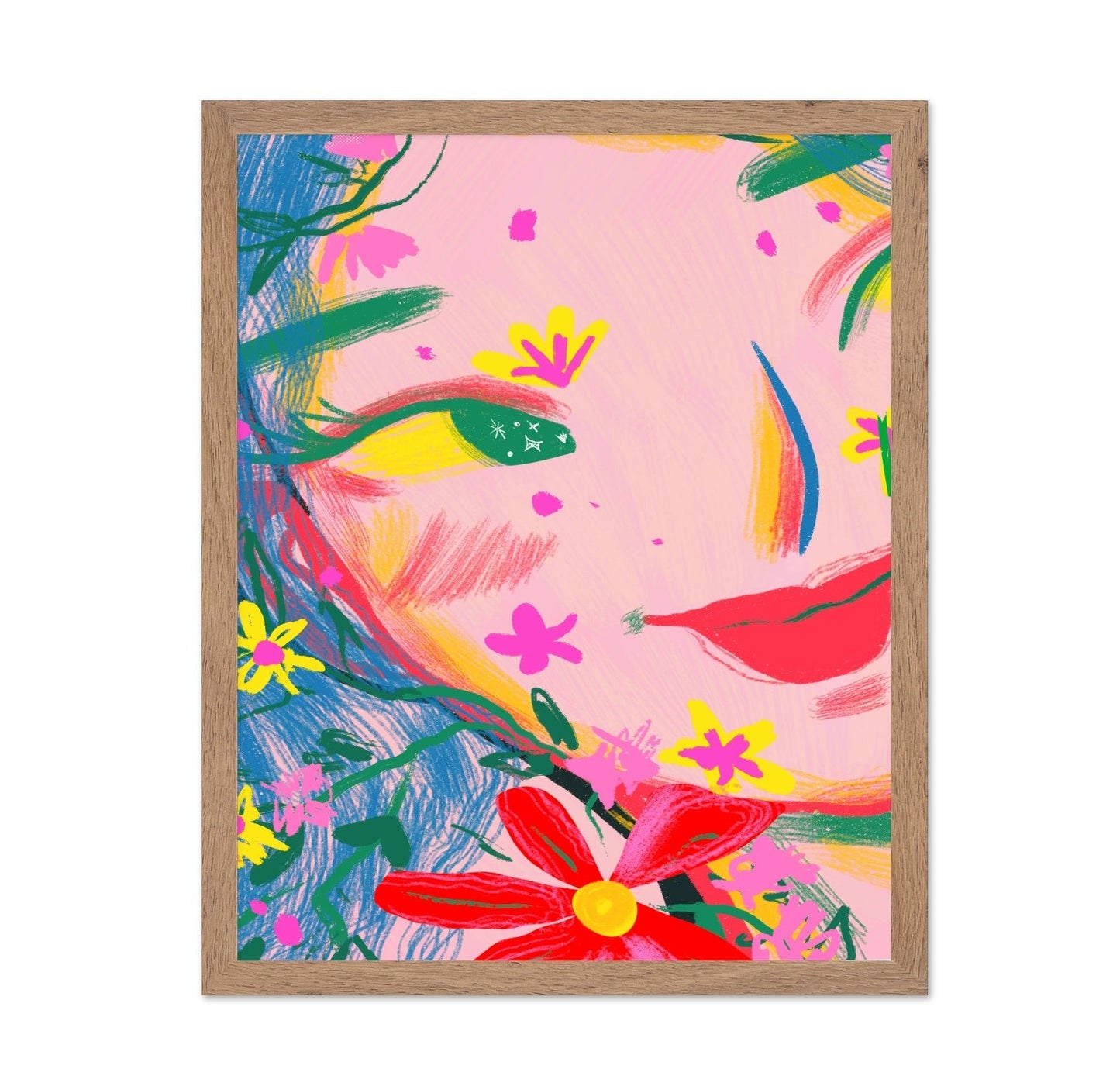 Colorful Floral Face