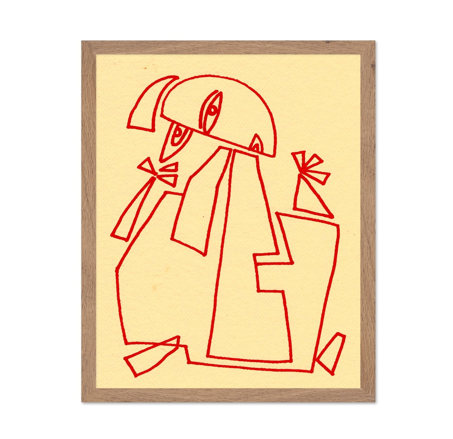 Abstract Red Figure Lines