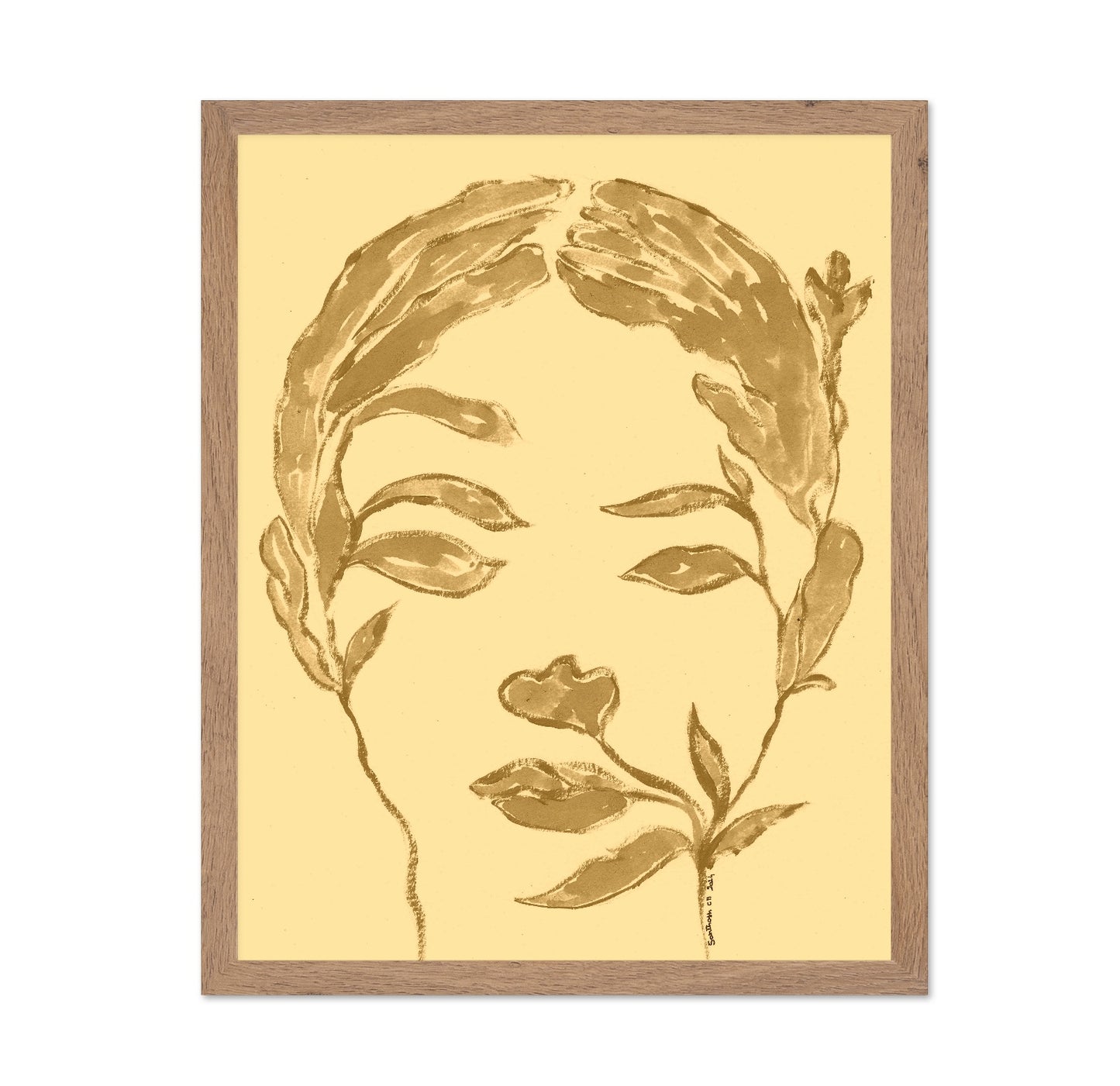 Minimal Botanical Face