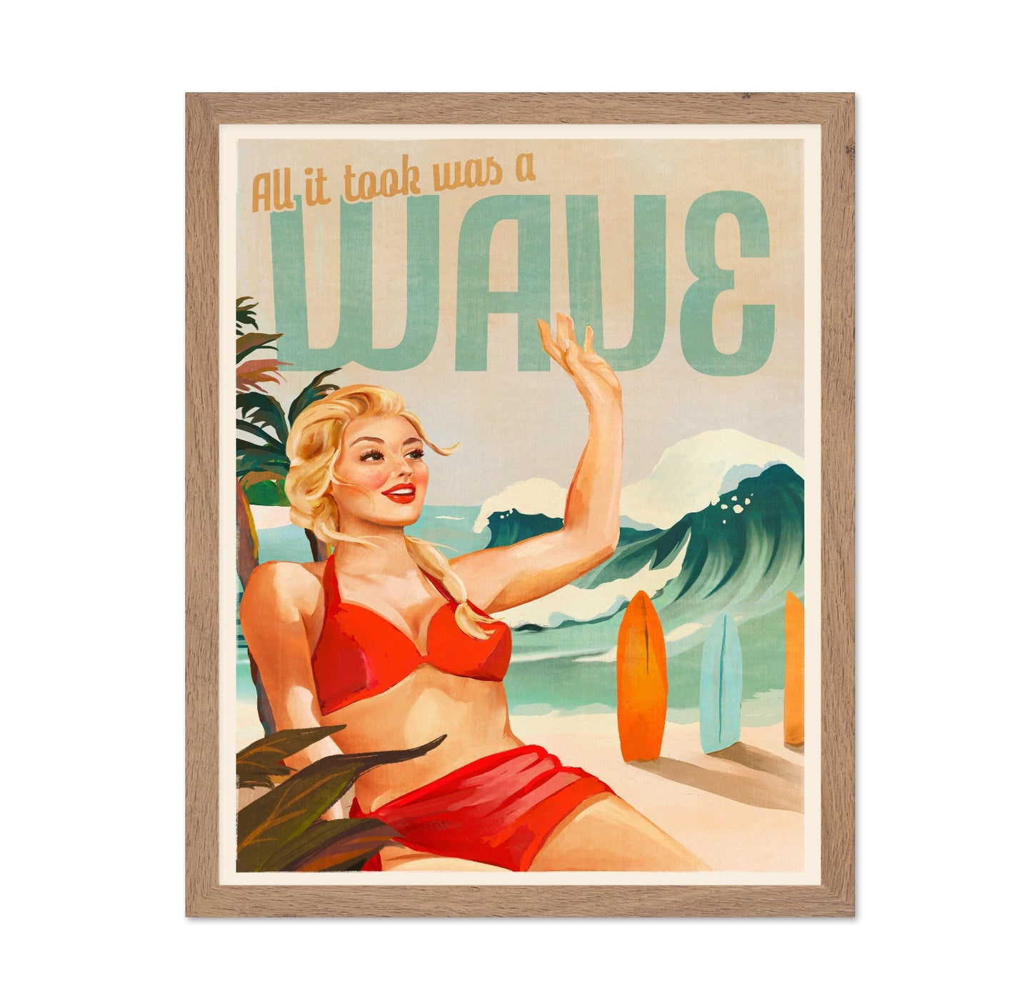 Retro Beach Wave