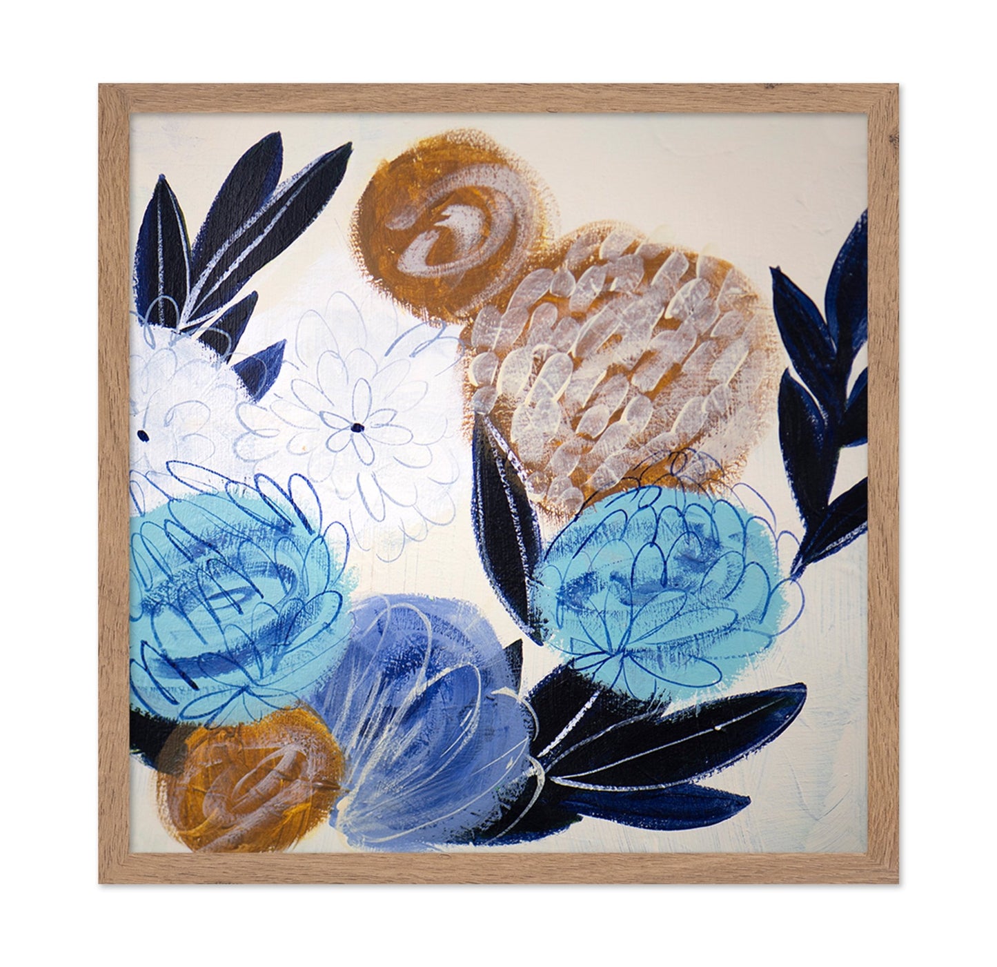 Blue Floral Sketch No3