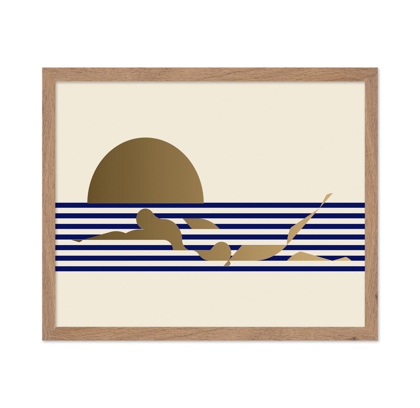Golden Swim Silhouette