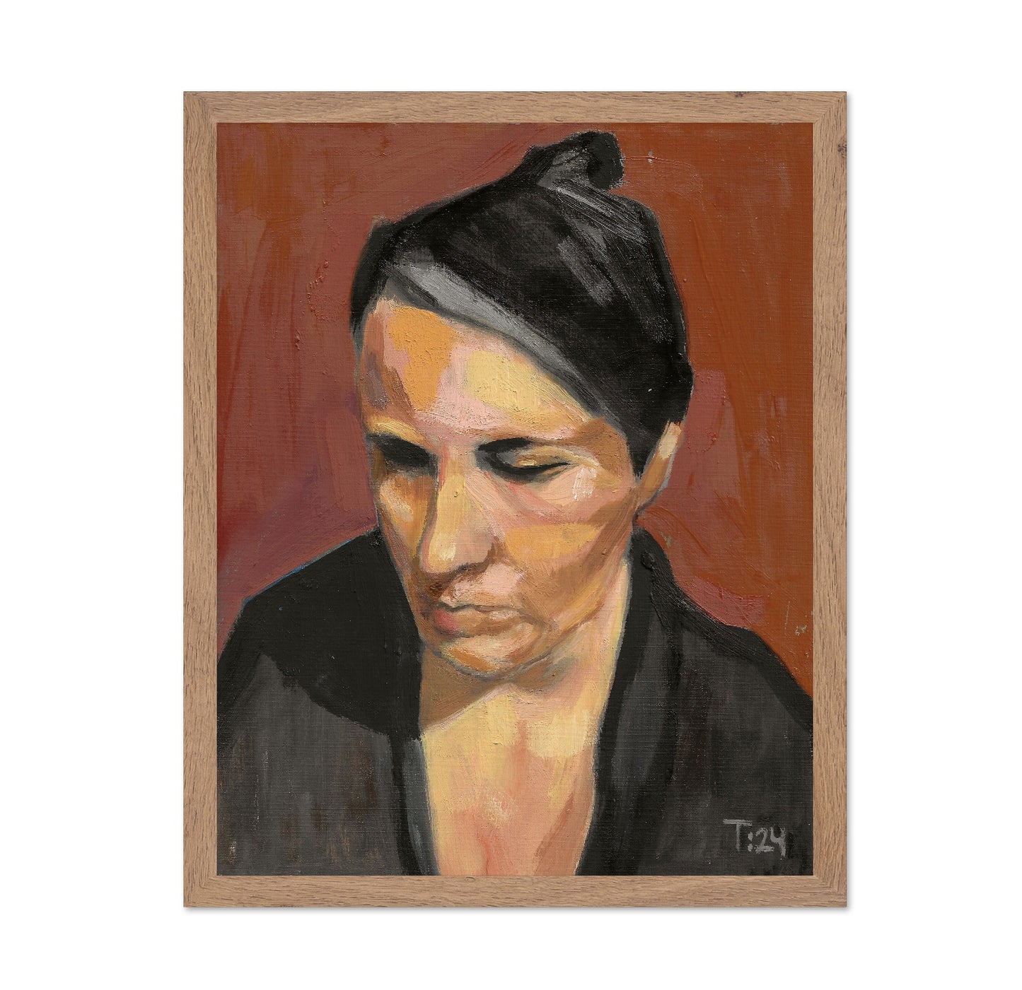 Woman Downward Gaze