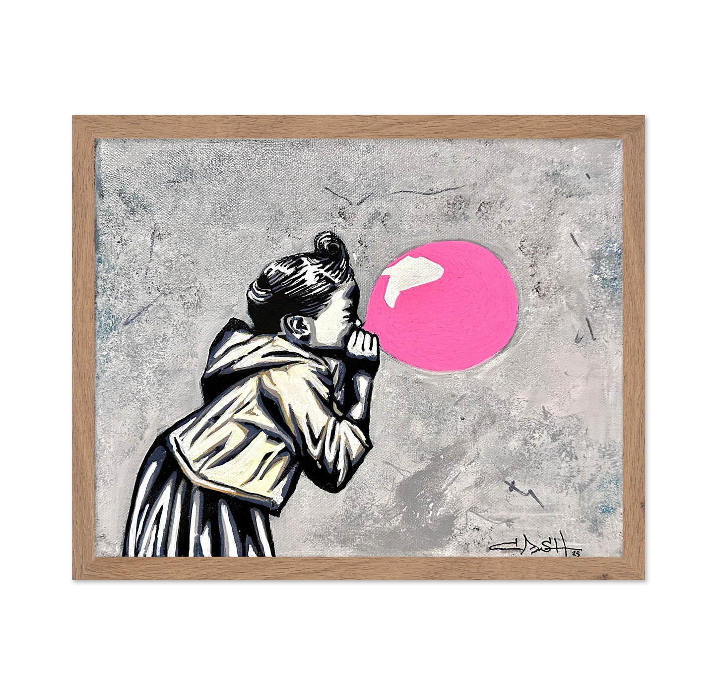 Girl Blowing Bubble