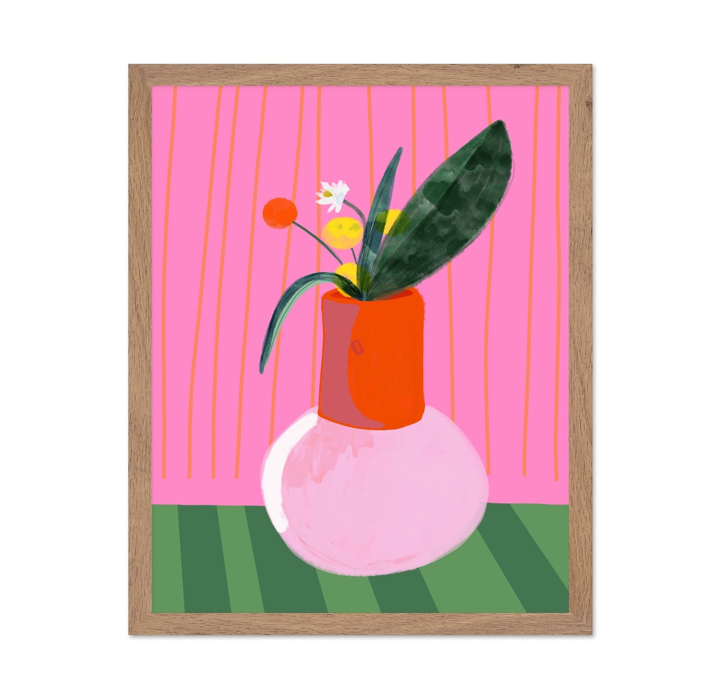 Pink Vase Floral Pop