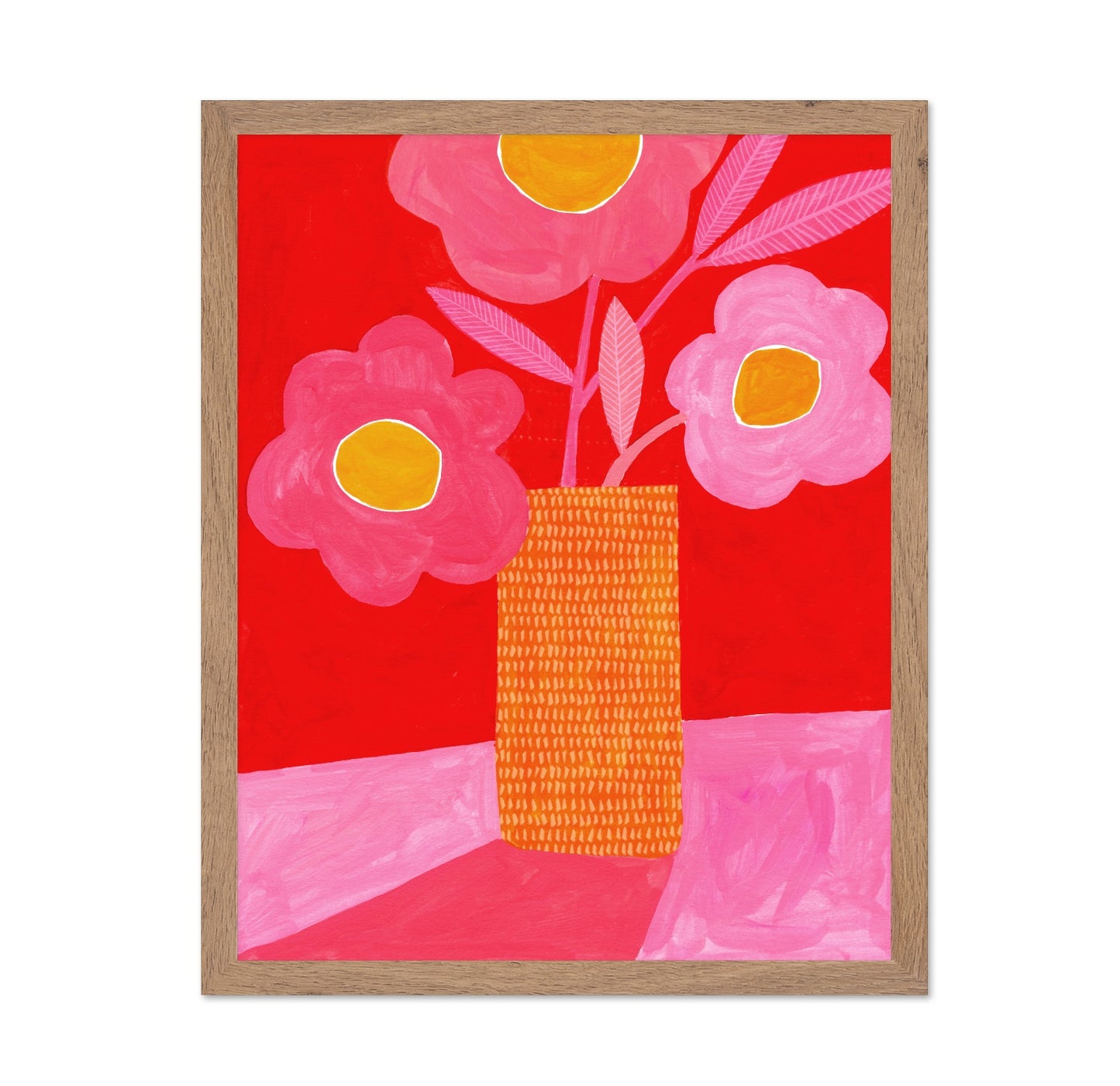 Pink Floral Vase No5