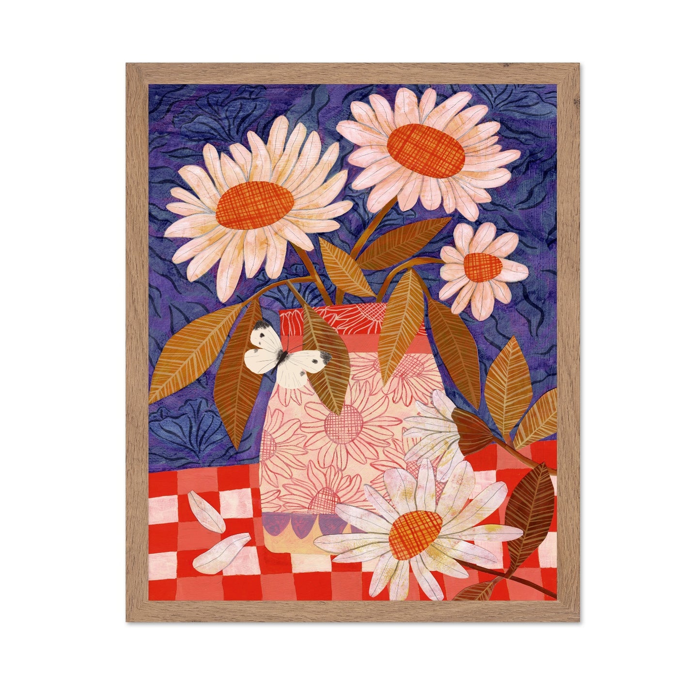 Daisy Vase Butterfly