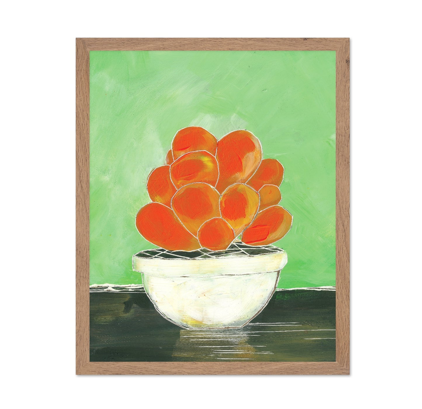 Orange Succulent Bowl