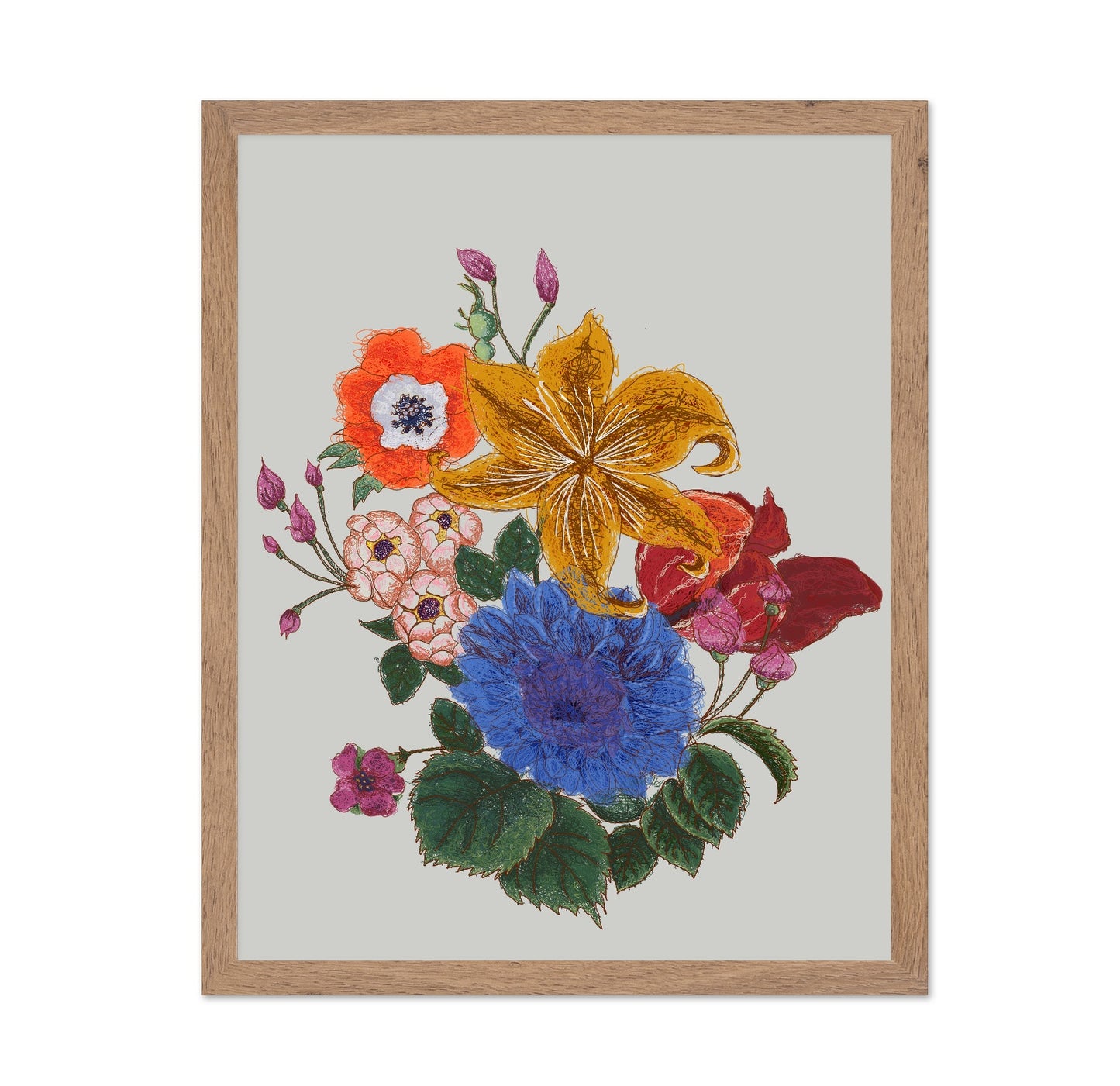 Colorful Floral Sketch No2