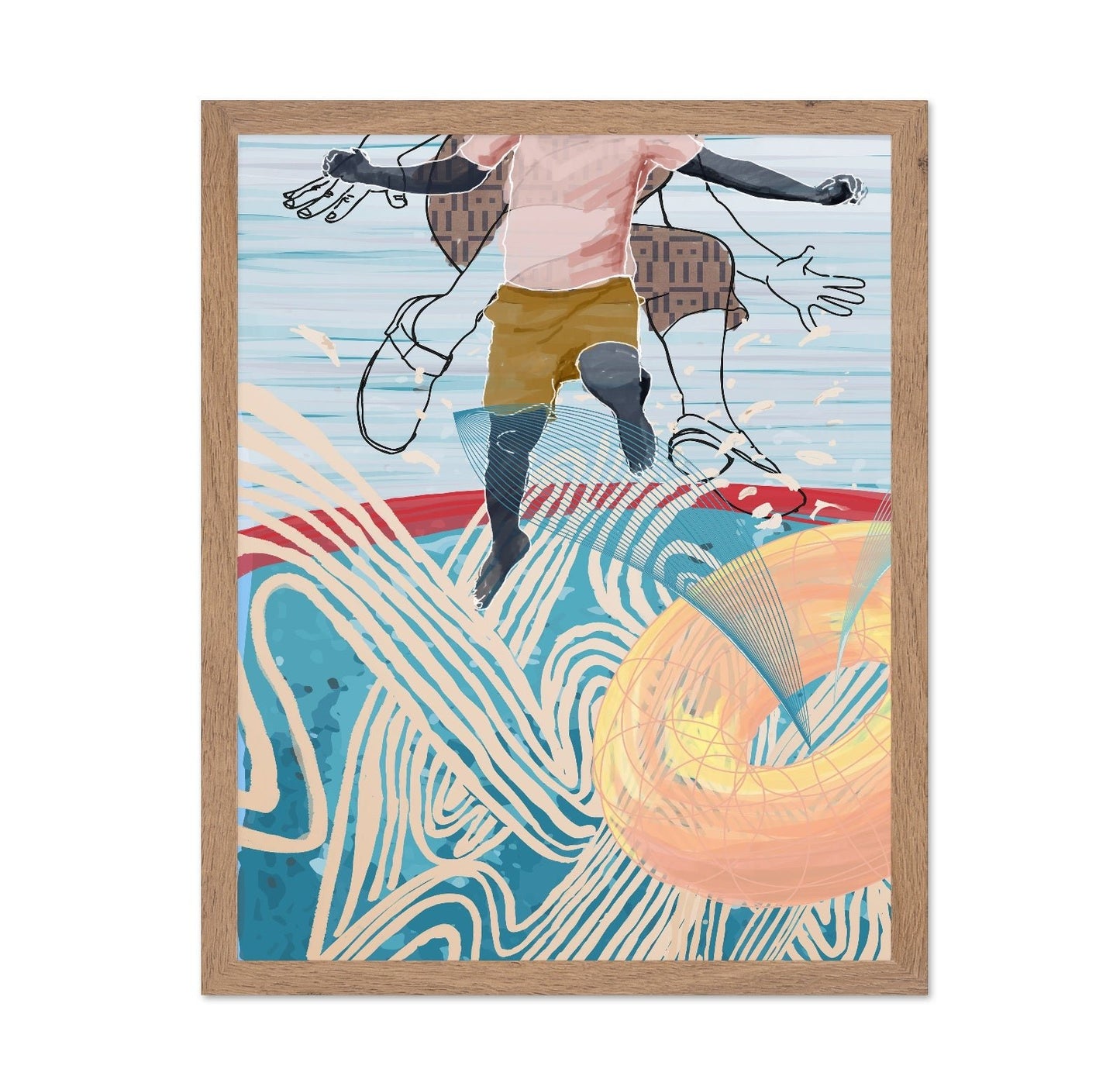 Surfer Motion Abstract
