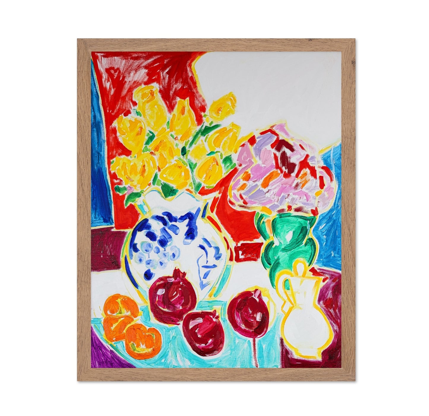Colorful Vase With Fruits