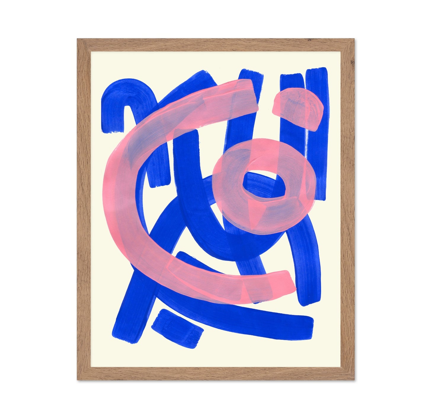 Blue Pink Brush Shapes