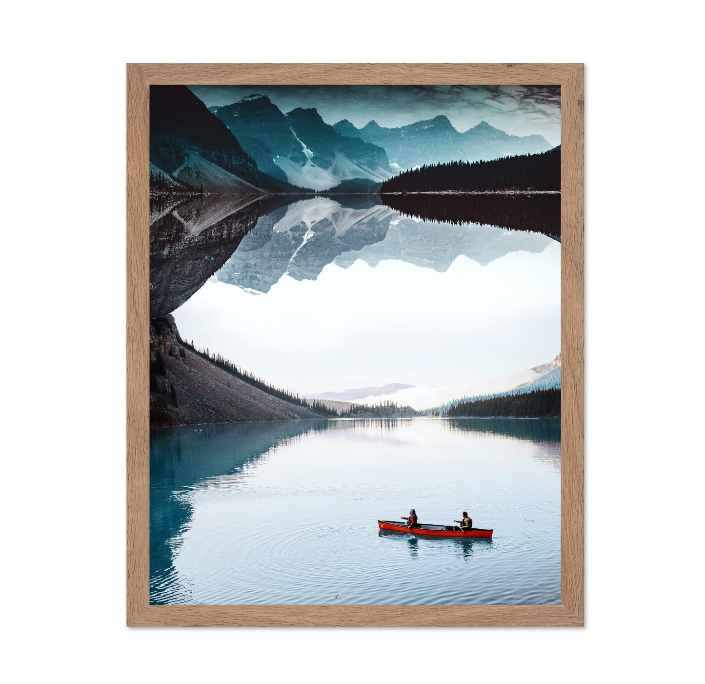 Canoe On Mountain Lake