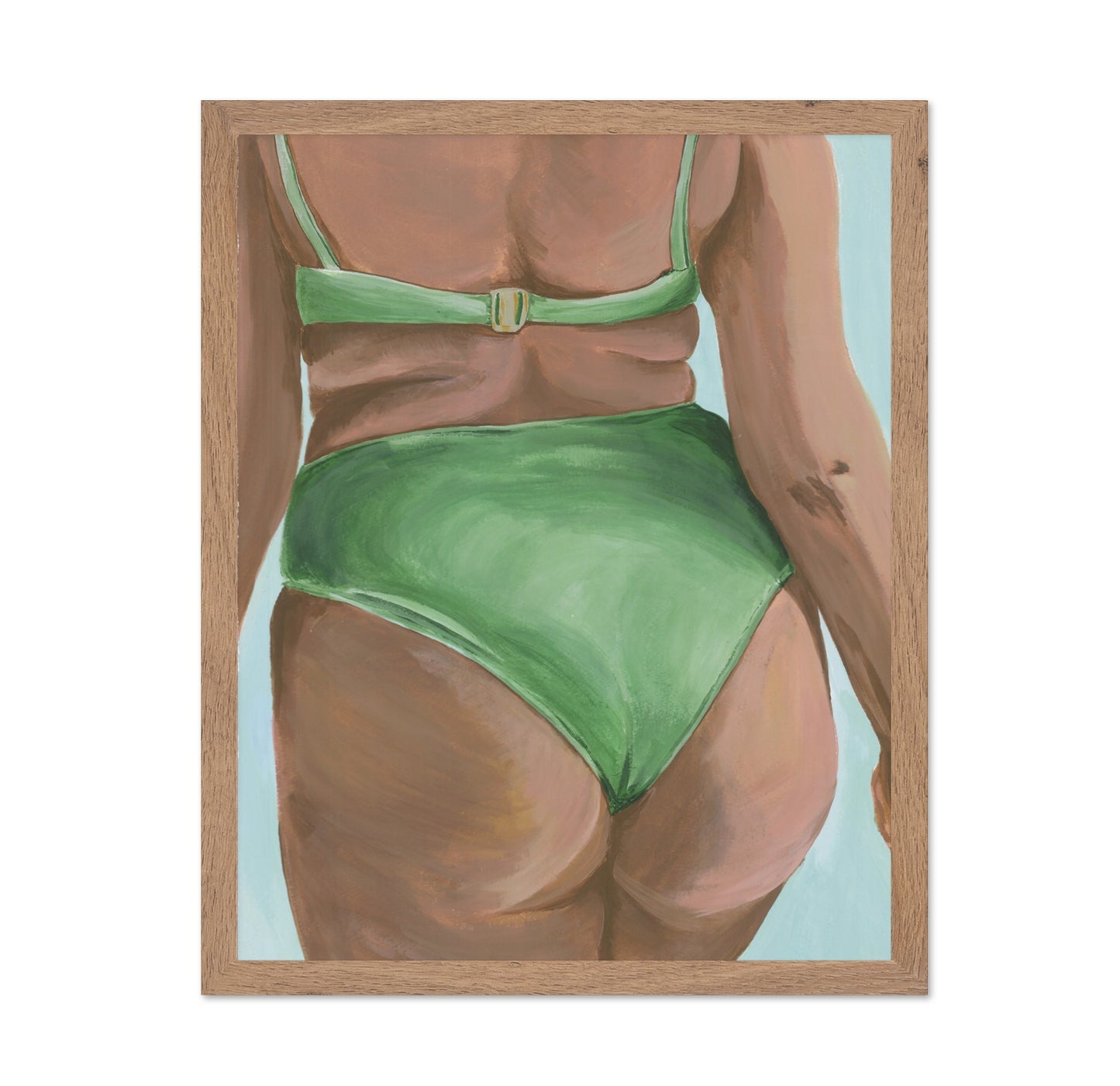 Green Bikini Back View