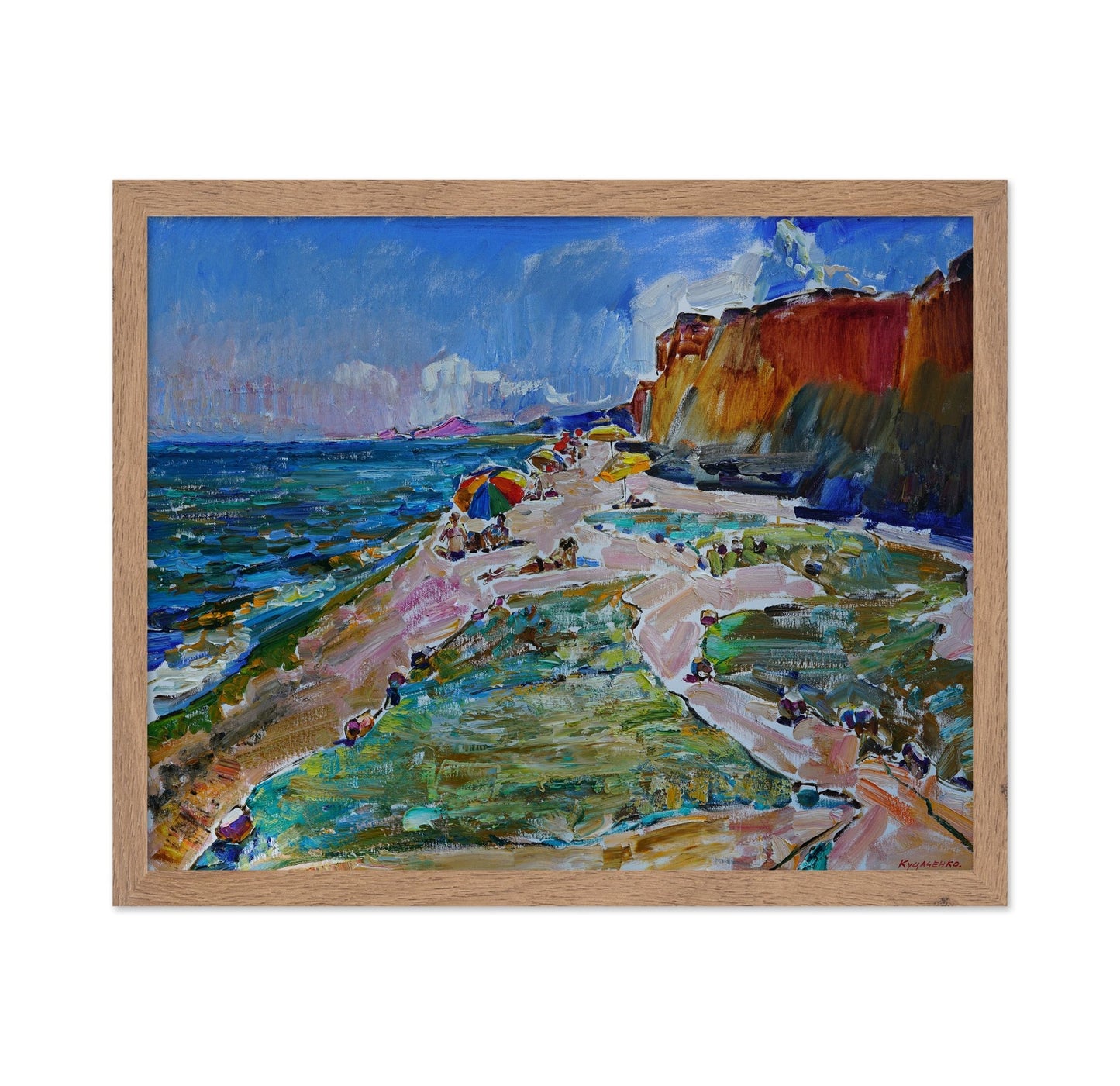 Coastal Cliff Beach Scene