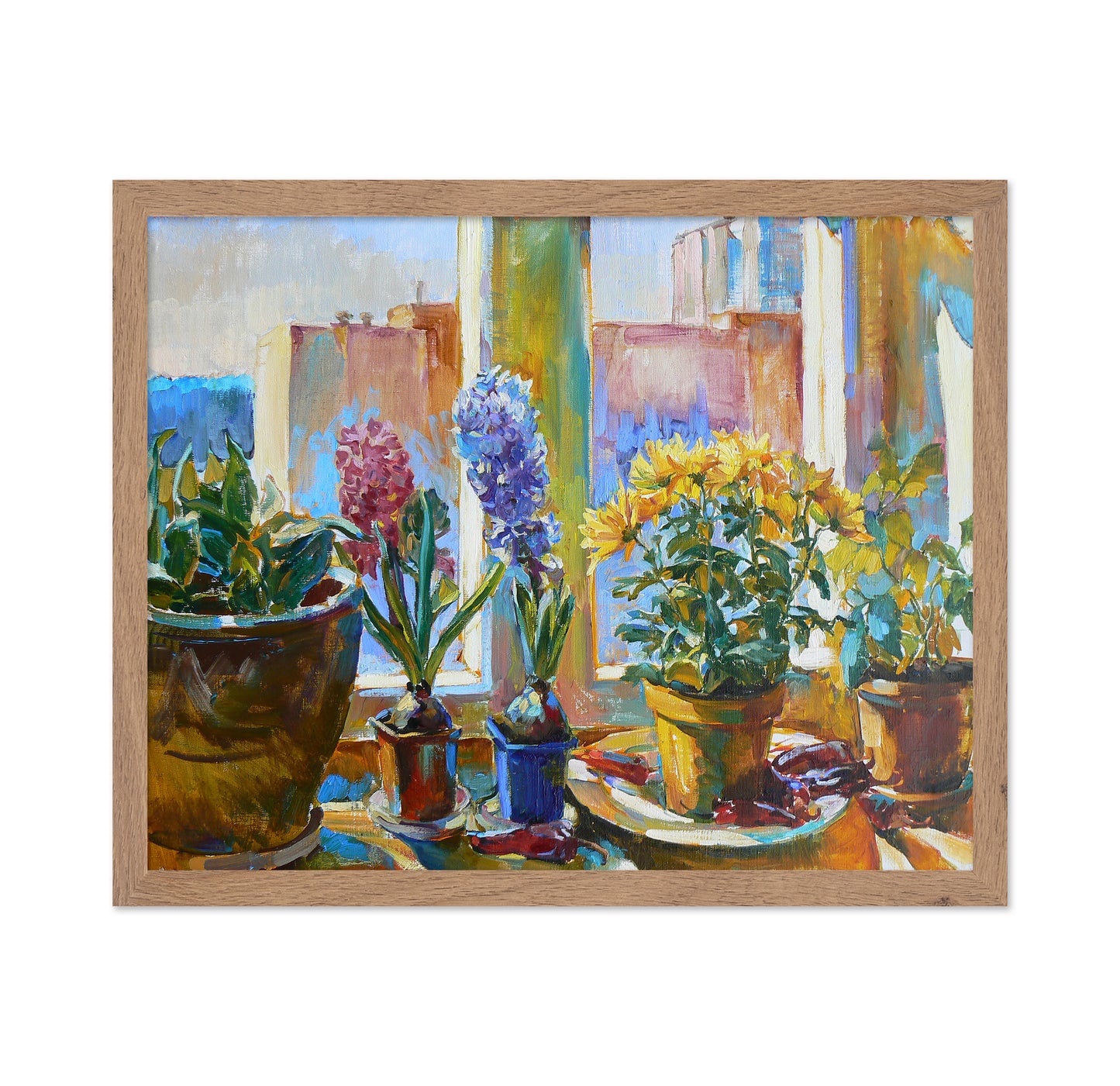 Sunlit Window Flowers