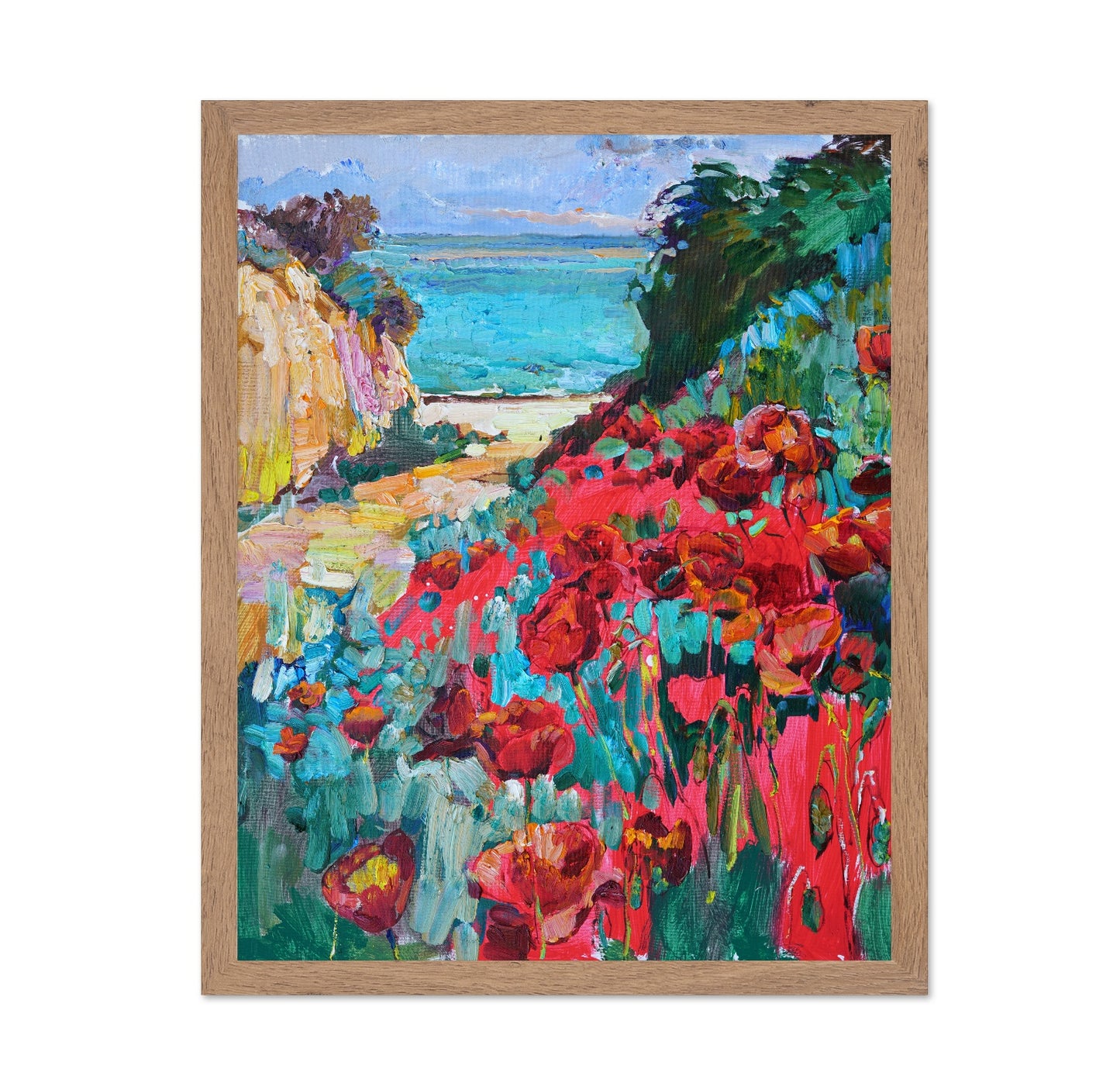 Coastal Floral Cliffs