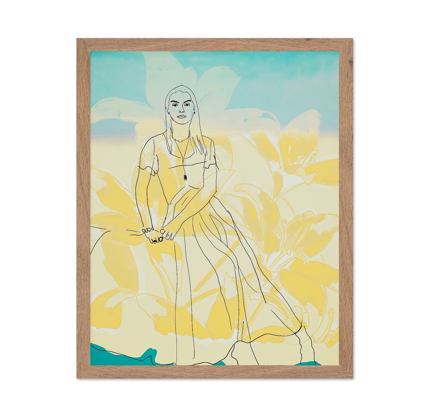 Yellow Floral Sketch