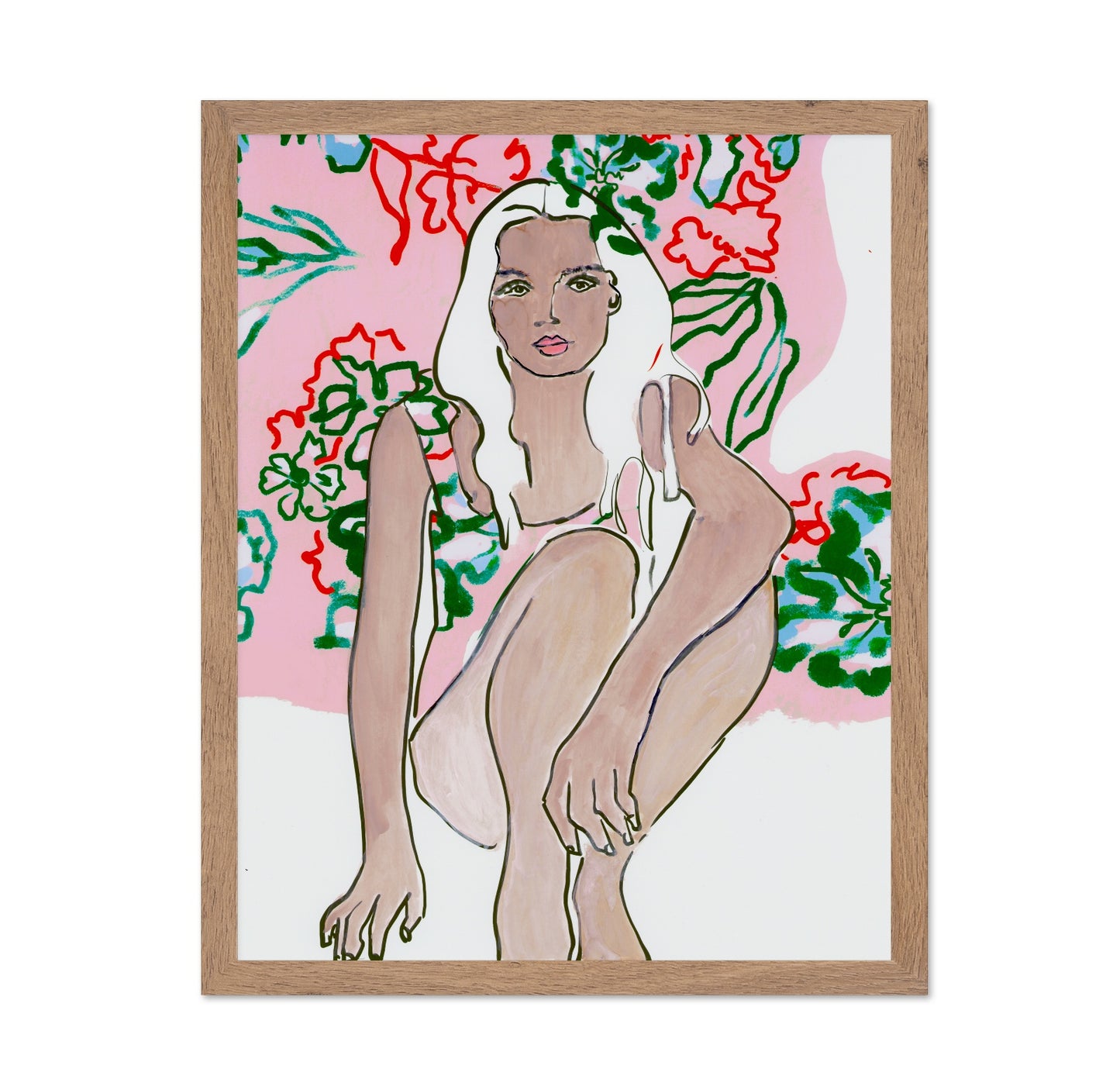Seated Floral Woman