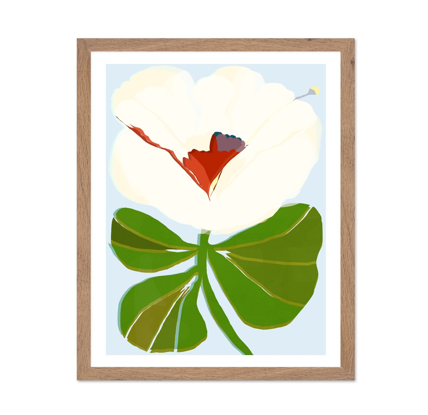 White Blossom Botanical Study