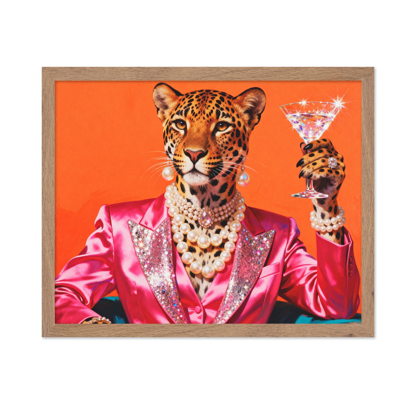 Glam Leopard Cocktail Portrait