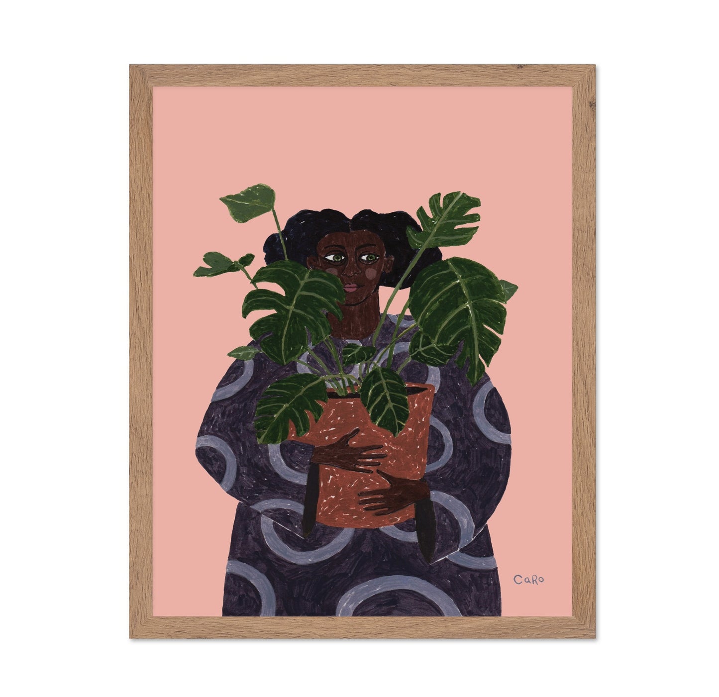 Woman With Green Plant
