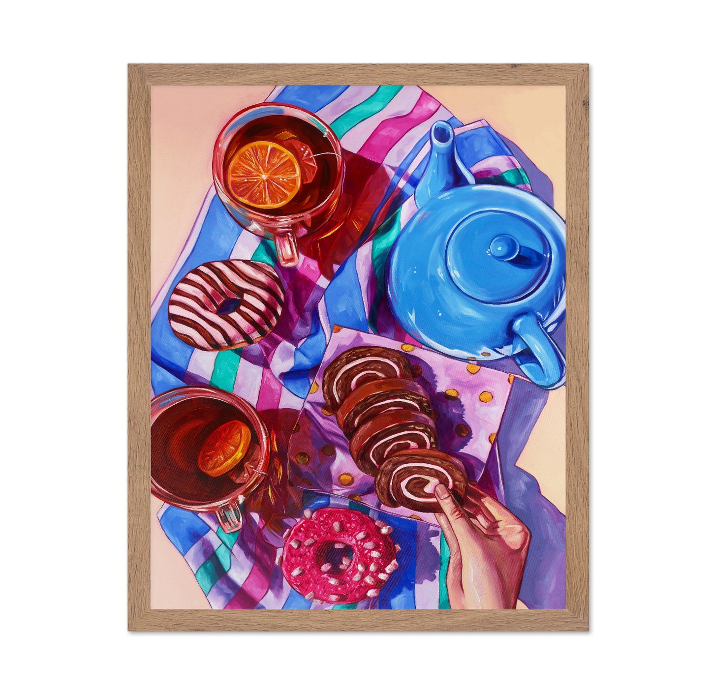 Tea and Donuts Breakfast Still Life