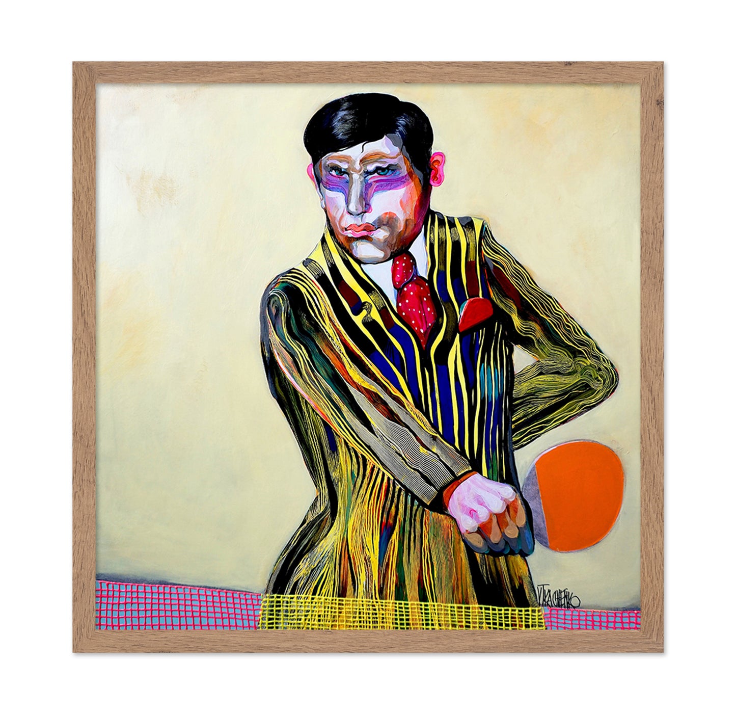 Man Playing Table Tennis