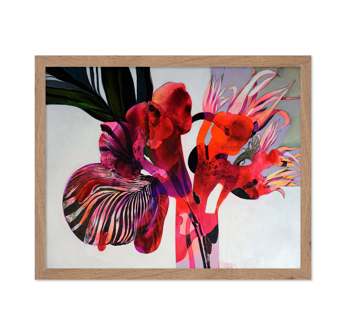 Crimson Bloom Abstract