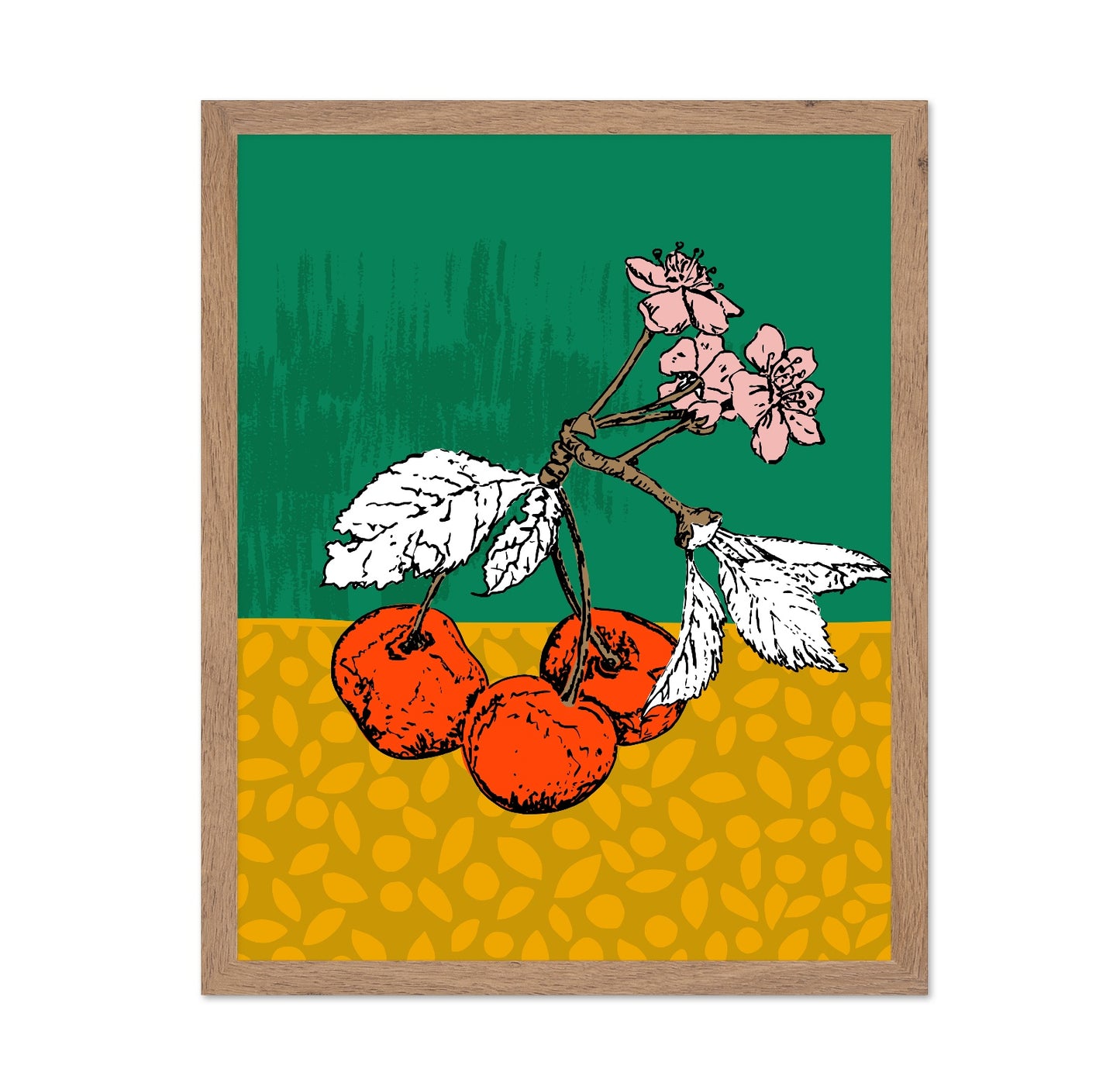 Modern Cherry Botanical Poster