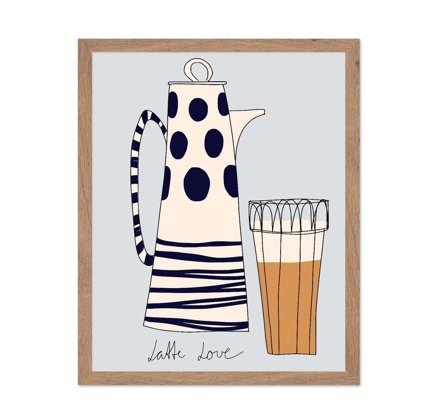 Latte Love Coffee Illustration