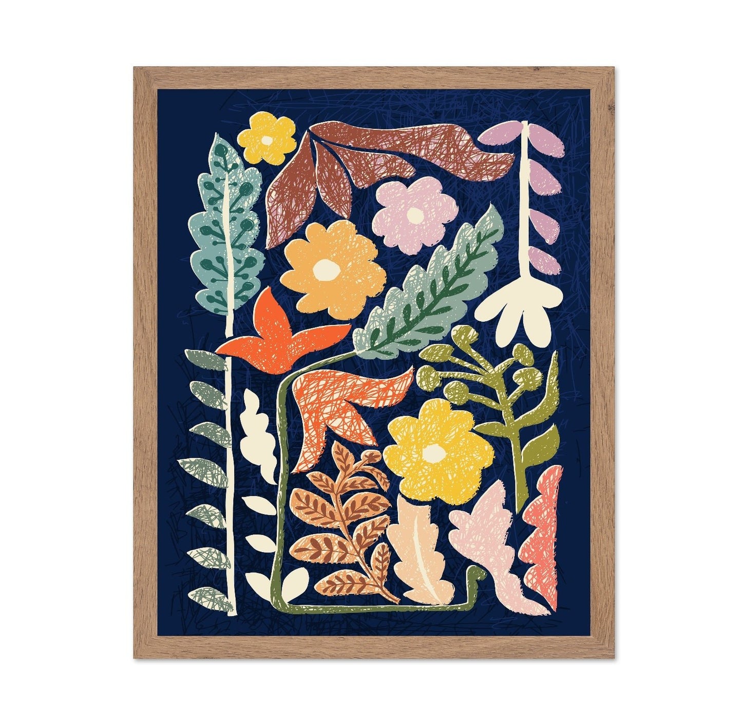 Midnight Garden Folk Illustration