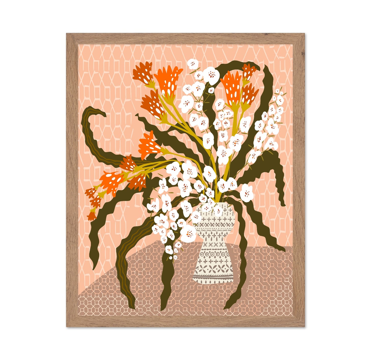 Decorative Floral Vase Still Life