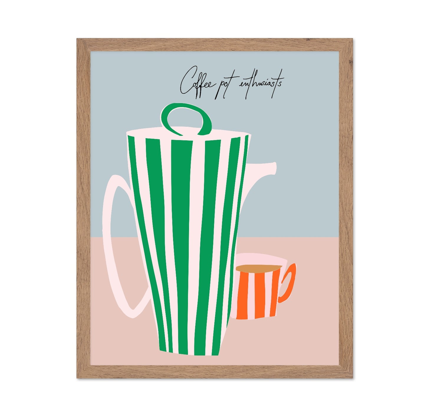 Striped Coffee Pot