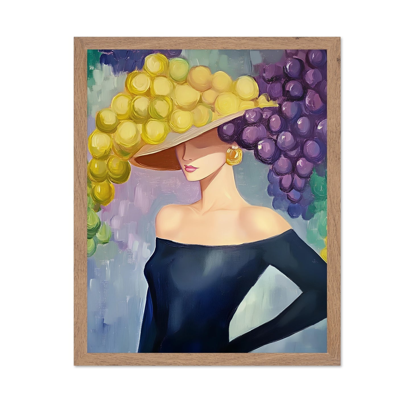 Woman With Grape Hat