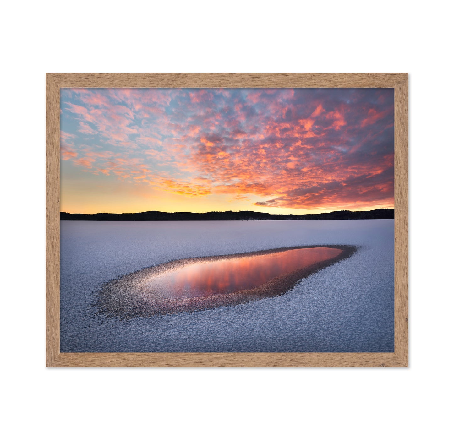 Frozen Lake Sunset