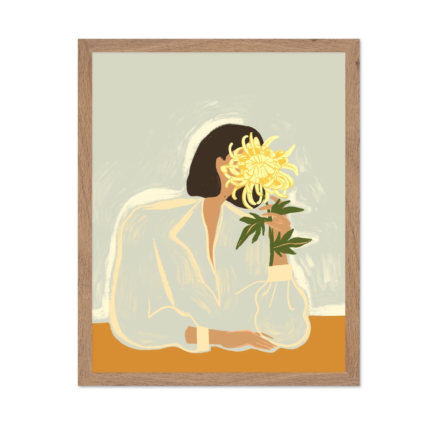 Woman With Yellow Flower