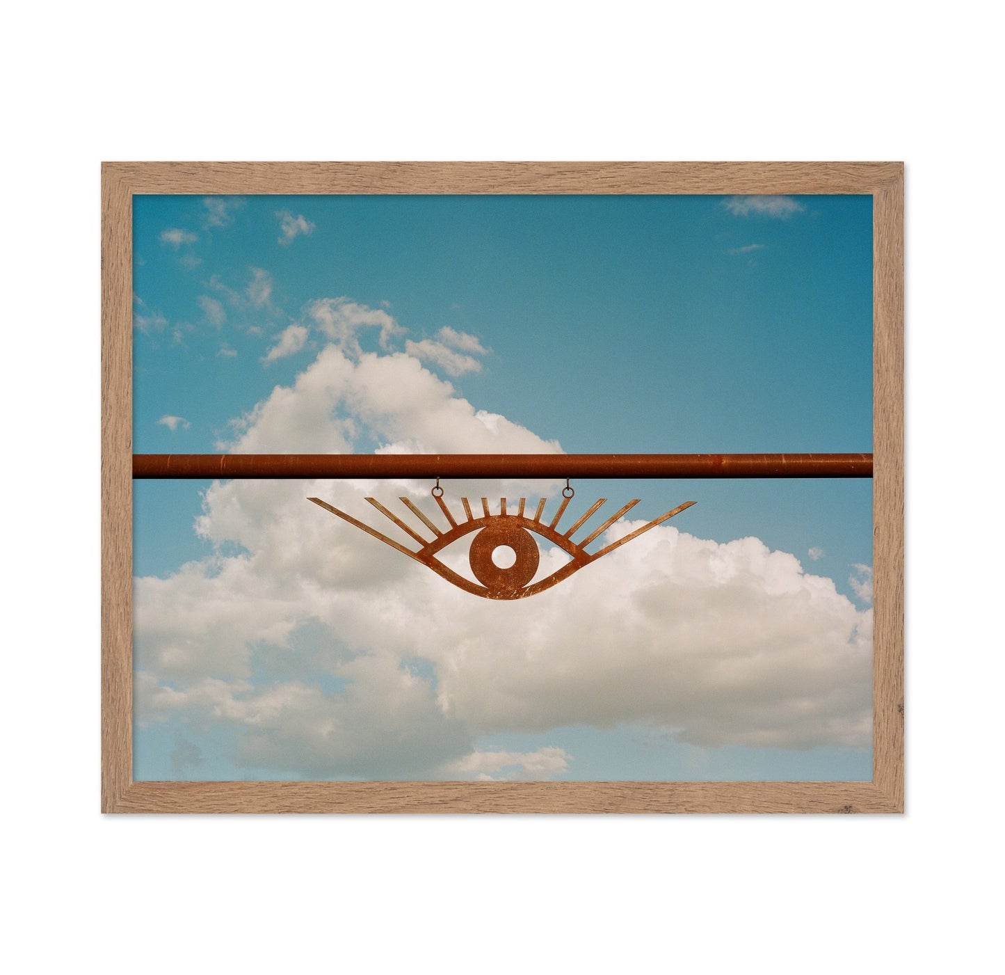 Minimalist Rust Eye Sculpture Sky