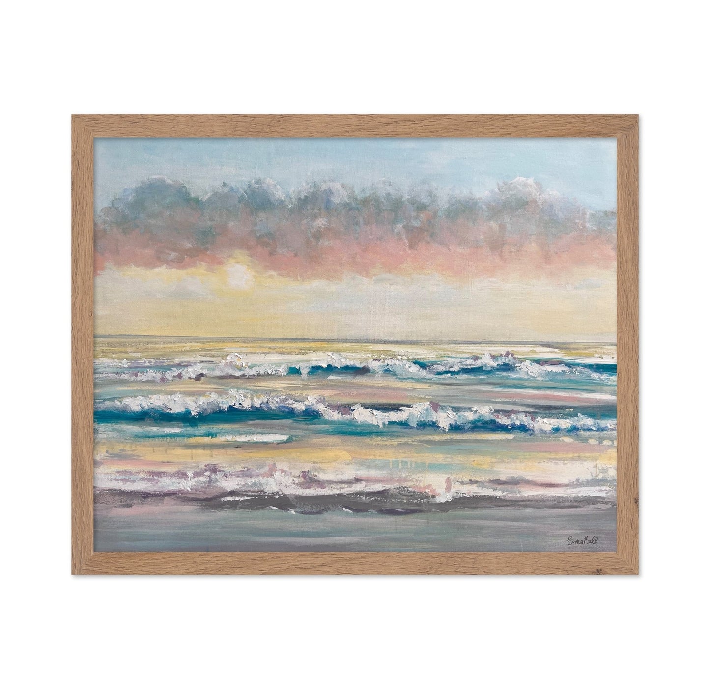 Serene Ocean Sunset Waves