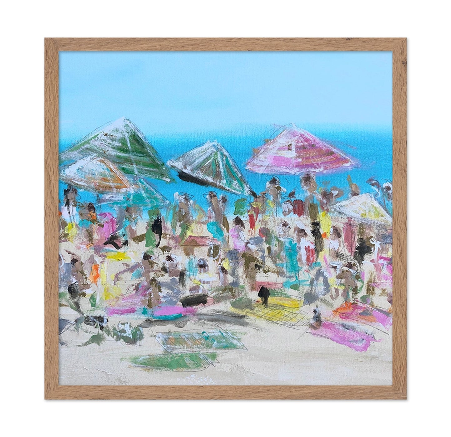 Abstract Beach Umbrella Scene