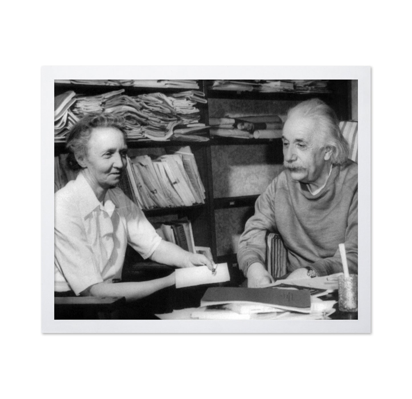 Irene Joliot Curie & Albert Einstein 1948