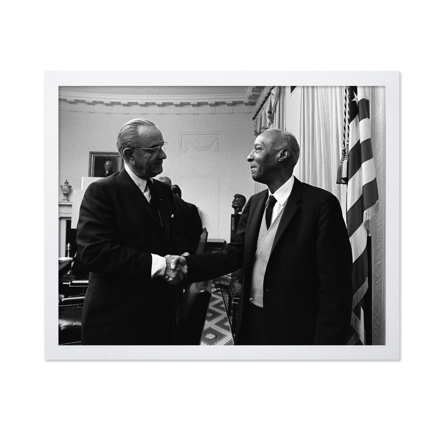 Lyndon Johnson & A Philip Randolph 1968