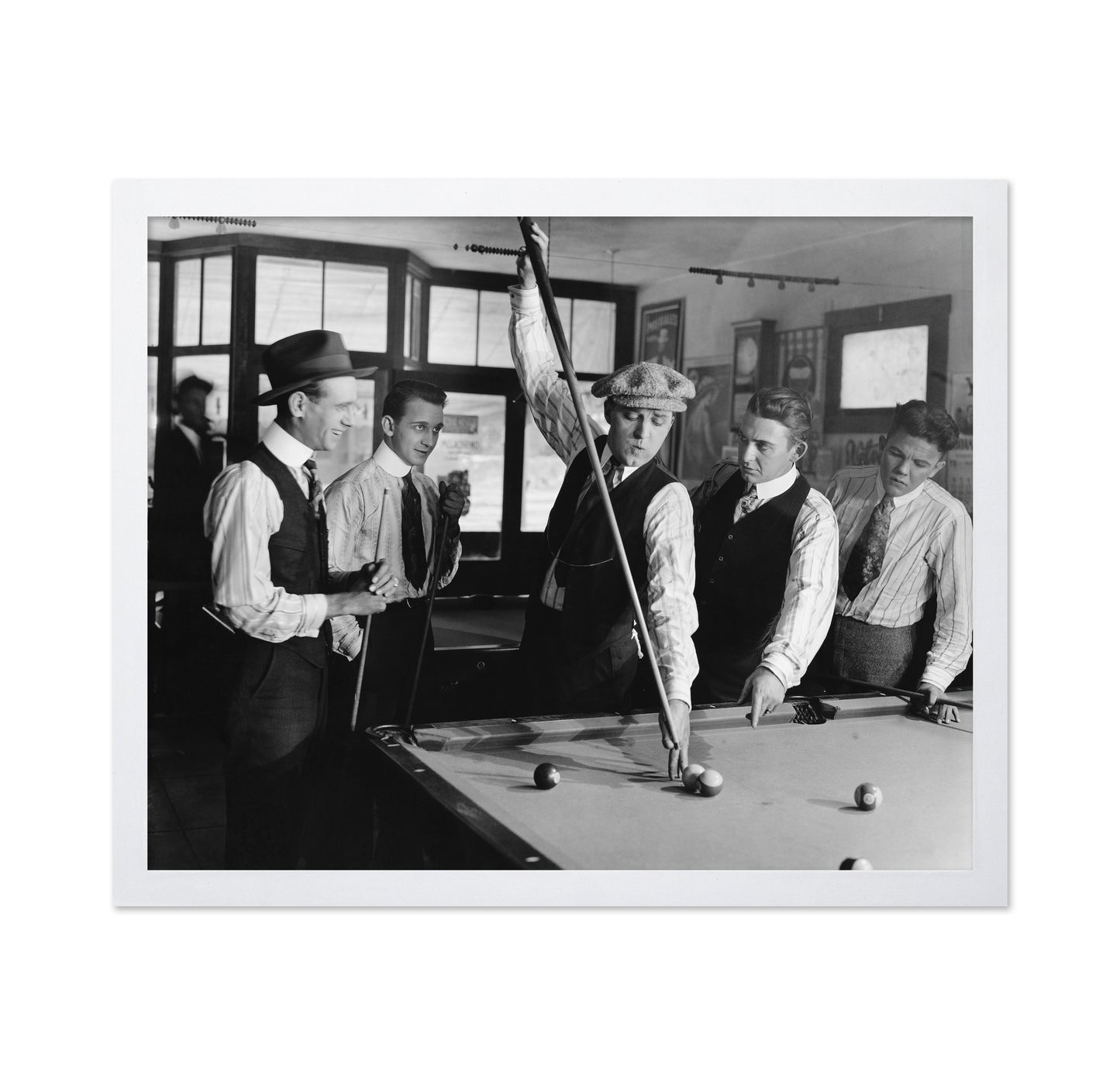 Pool Hall Scene 1920s