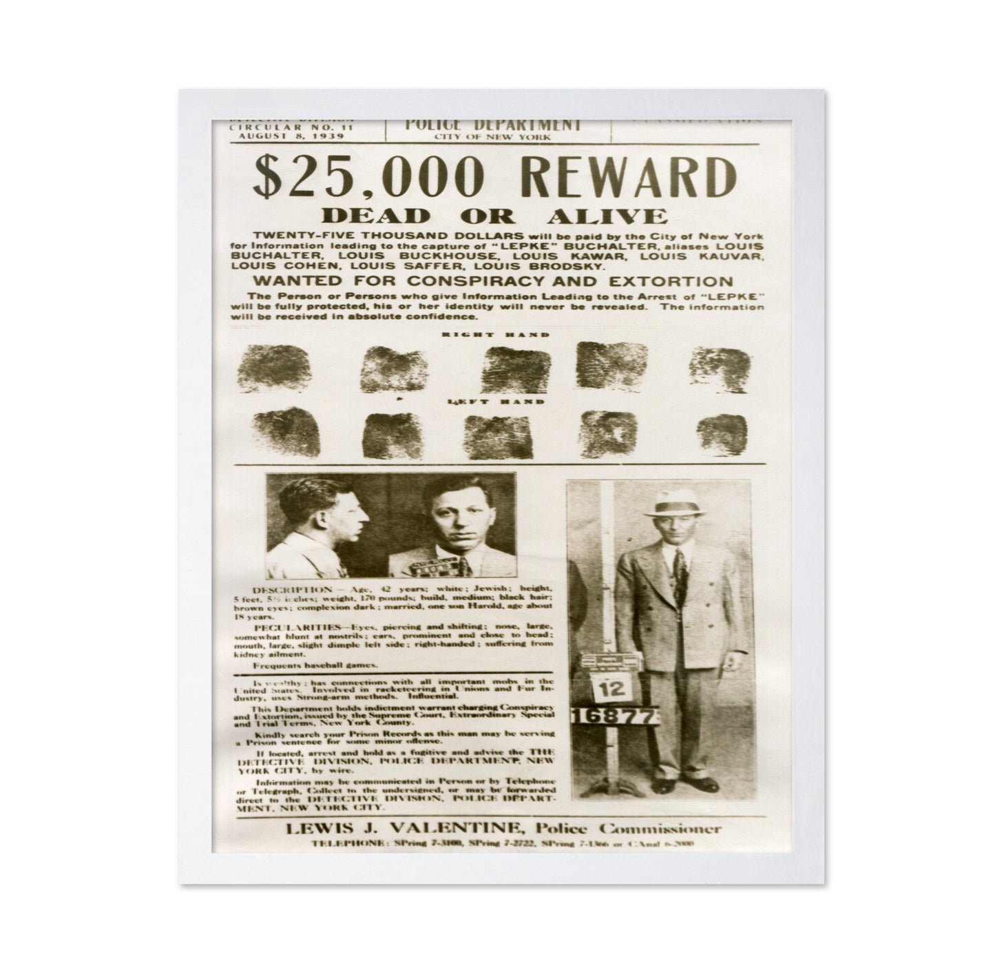 Lepke Wanted Poster 1949