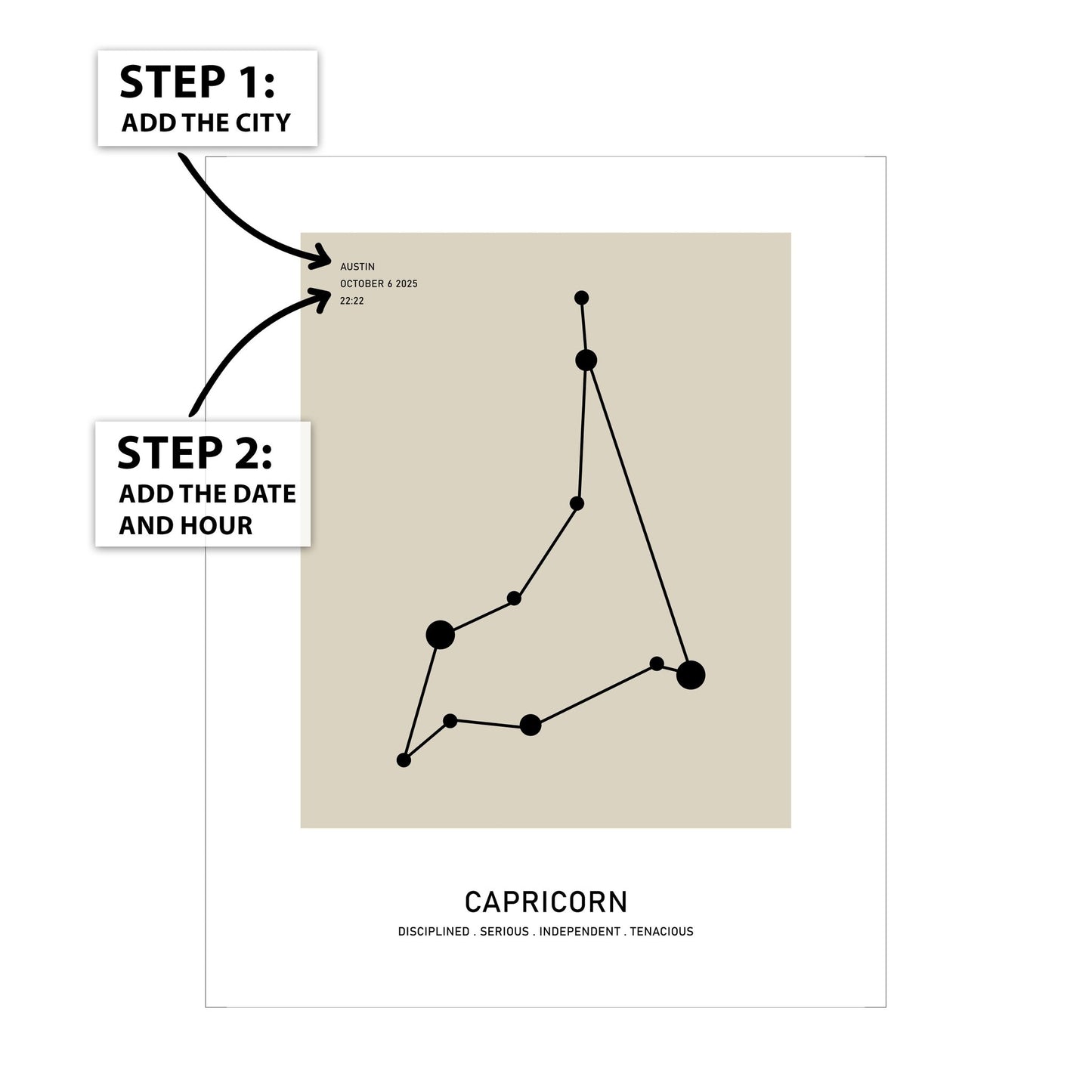 Capricorn Zodiac Star Map