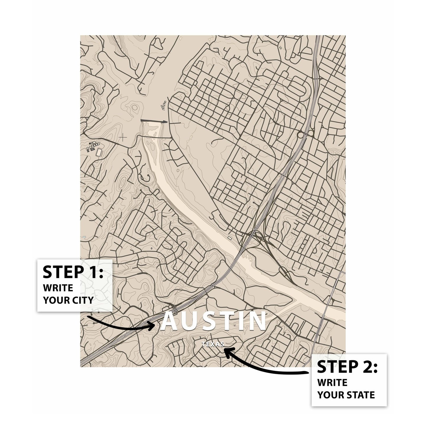Beige City Map