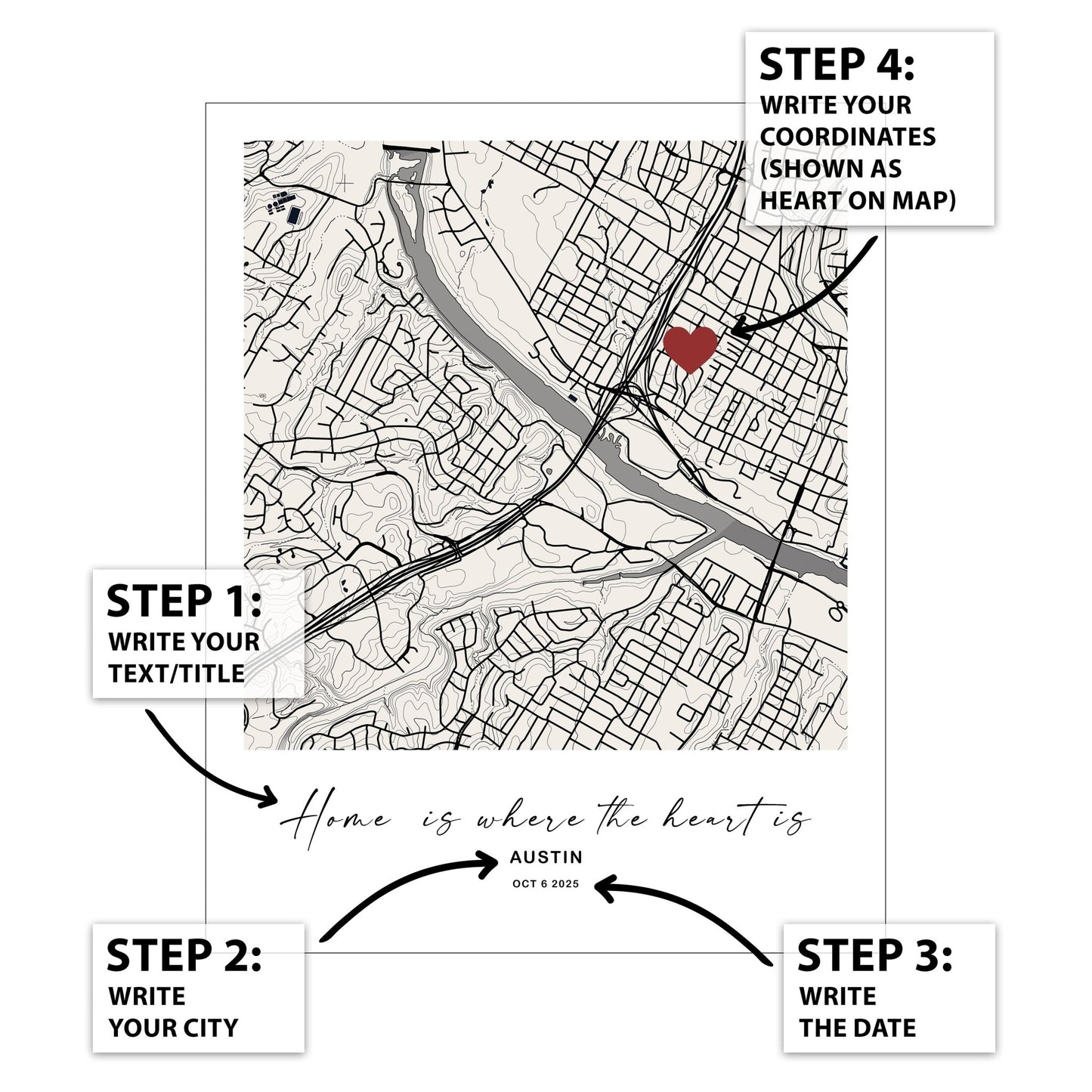 Heart on Map