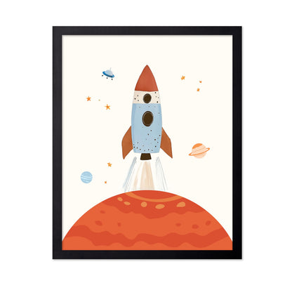 Whimsical Rocket Ship No2